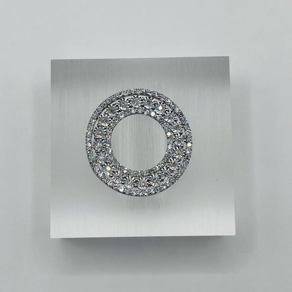 1.00 CT Lab Diamond Round Silver Necklace - Picture 9 of 10